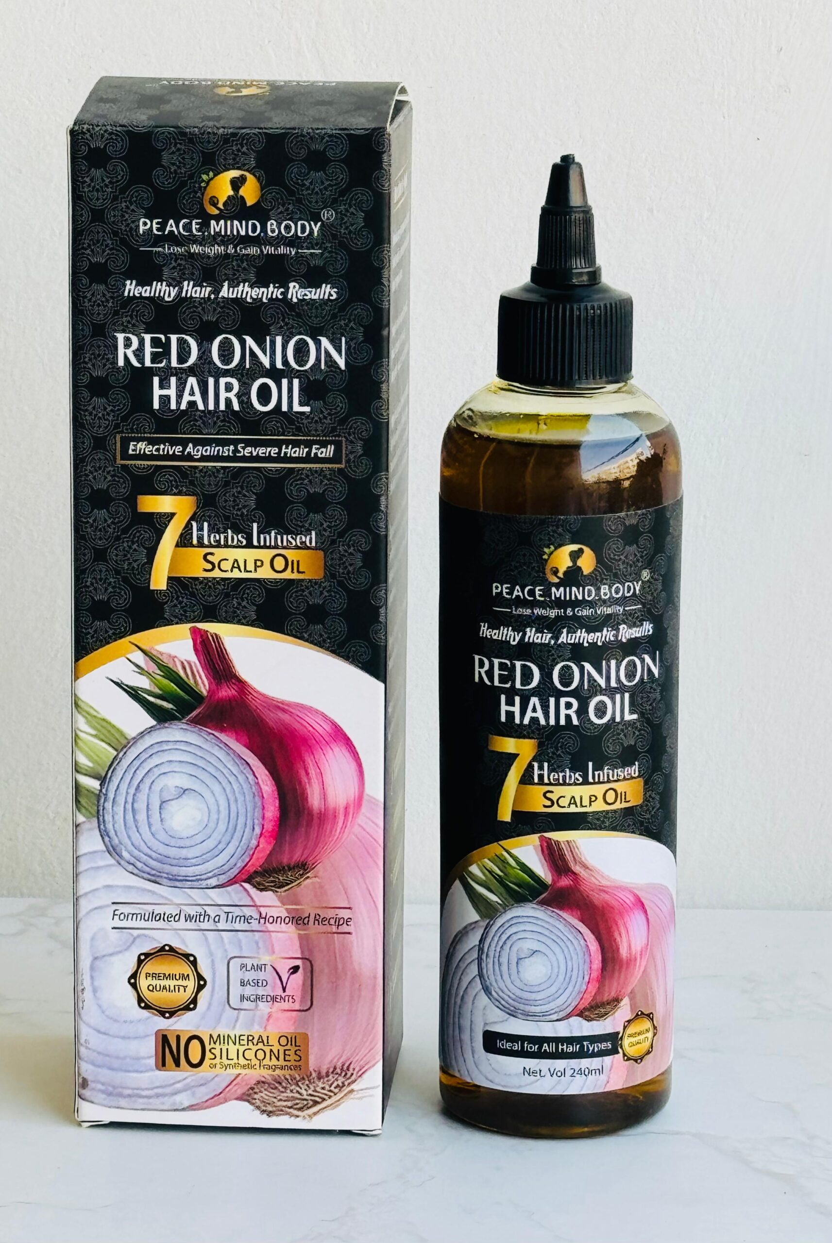 Red Onion Hair Oil – 7 Herbs Infused Scalp Oil