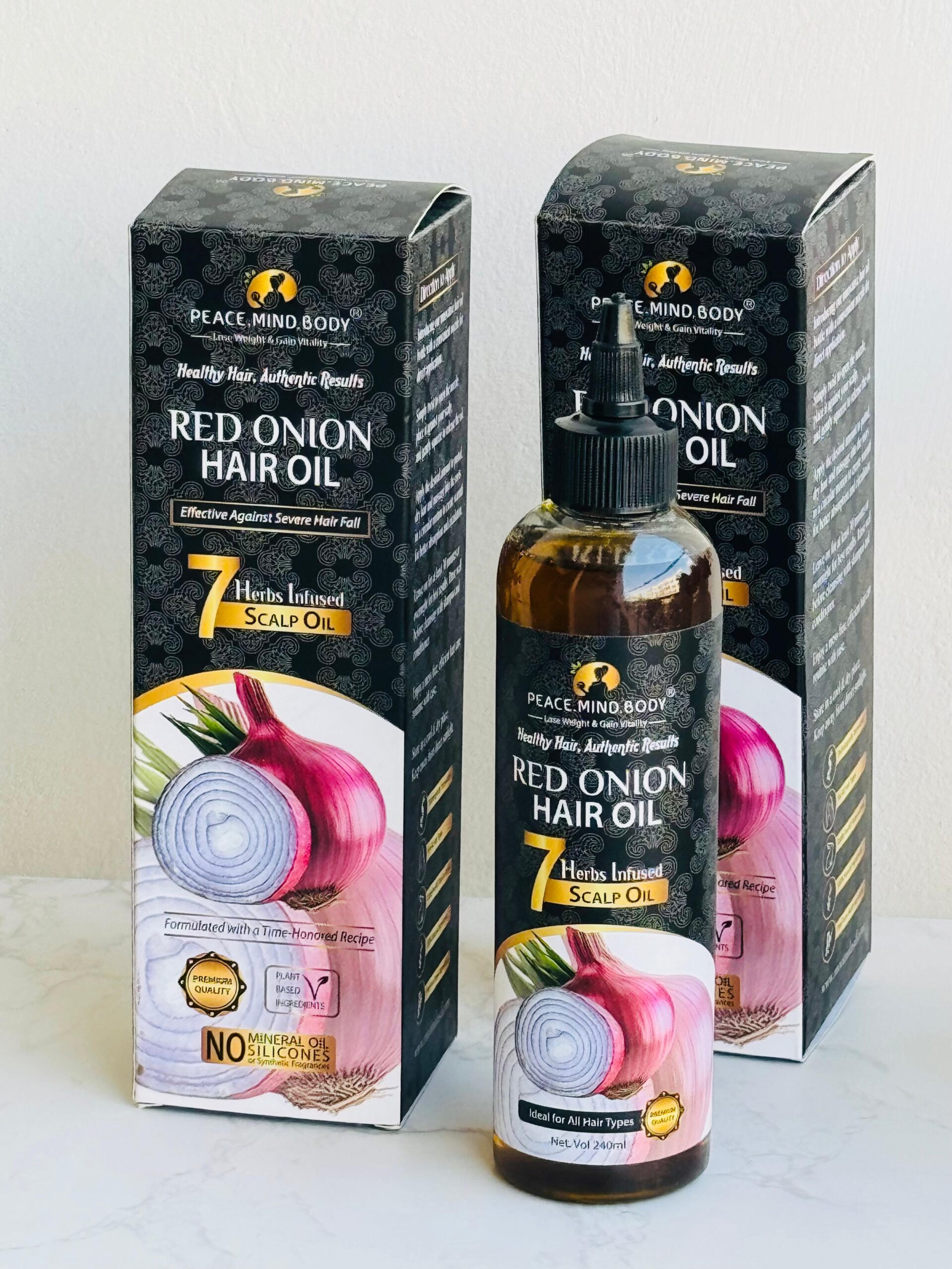 Red Onion Hair Oil – 7 Herbs Infused Scalp Oil