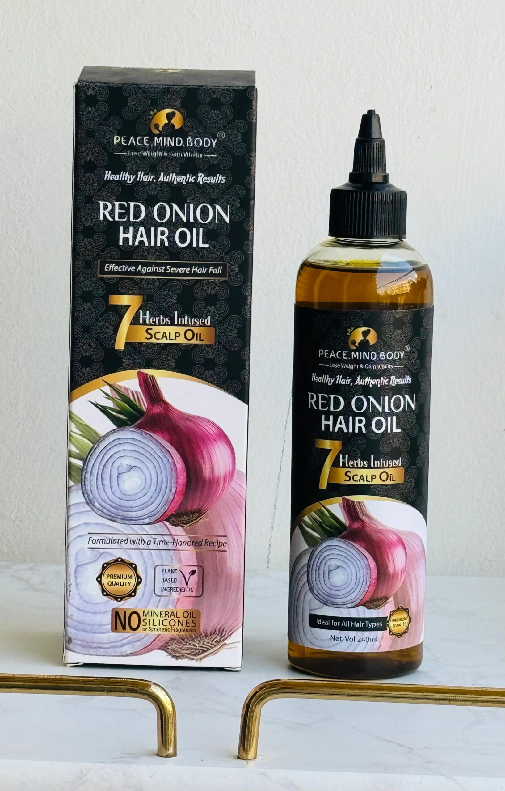 Red Onion Hair Oil – 7 Herbs Infused Scalp Oil